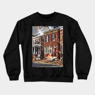 New Castle DE - Row of Townhouses Crewneck Sweatshirt